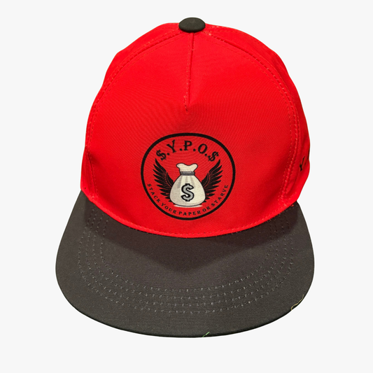 $.Y.P.O.$ Red & Black Premium Snapback Cap