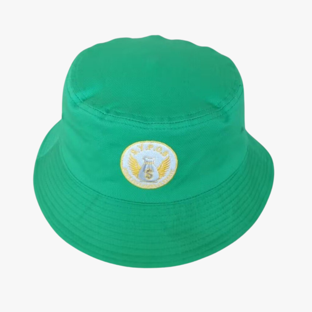 $.Y.P.O.$ Reversible Green/  Black and White Bucket Hat