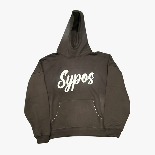 $.Y.P.O.$ Signature Black oversized Pullover Hoodie
